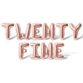 thumbnail image 1 of Letter Balloons - TWENTY FINE 16" Inch Alphabet Letters Foil Mylar Balloon 20th Birthday Party Banner (Rose Gold), 1 of 5