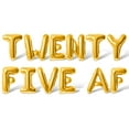 thumbnail image 1 of Letter Balloons - TWENTY FIVE AF 16" Inch Alphabet Letters Foil Mylar Balloon 25th Birthday Party Banner (Gold), 1 of 5