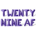 thumbnail image 1 of Letter Balloons - TWENTY NINE AF 16" Inch Alphabet Letters Foil Mylar Balloon 29th Birthday Party Banner (Purple), 1 of 5