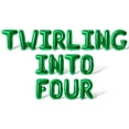 thumbnail image 1 of Letter Balloons - TWIRLING INTO FOUR 16" Inch Alphabet Letters Foil Mylar Balloon 4th Birthday Party Banner (Green), 1 of 5