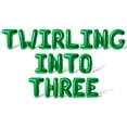 thumbnail image 1 of Letter Balloons - TWIRLING INTO THREE 16" Inch Alphabet Letters Foil Mylar Balloon 3rd Birthday Party Banner (Green), 1 of 5