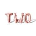 thumbnail image 1 of Letter Balloons - TWO 16" Inch Alphabet Letters Foil Mylar Balloon Birthday Party Banner (Rose Gold), 1 of 5