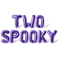 thumbnail image 1 of Letter Balloons - TWO SPOOKY 16" Inch Alphabet Letters Foil Mylar Balloon 2nd Birthday Party Banner (Purple), 1 of 5
