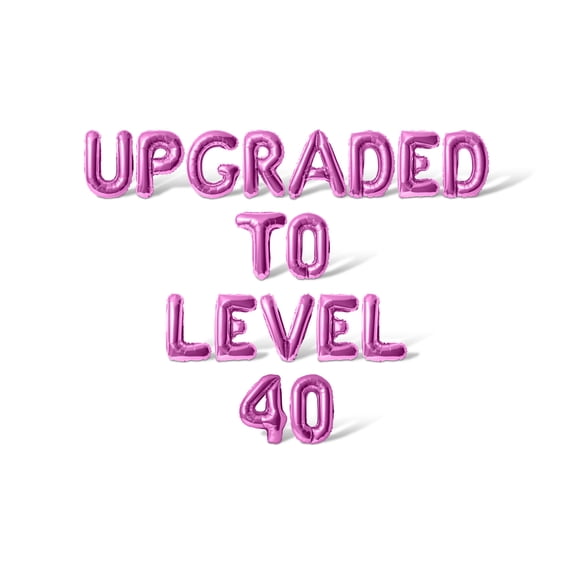 Letter Balloons - UPGRADED TO LEVEL 40 16" Inch Alphabet Letters Foil Mylar Balloon Birthday Party Banner (Pink)