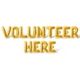 thumbnail image 1 of Letter Balloons - VOLUNTEER HERE 16" Inch Alphabet Letters Foil Mylar Balloon Volunteer Day Party Banner (Gold), 1 of 5