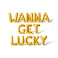 thumbnail image 1 of Letter Balloons - WANNA GET LUCKY 16" Inch Alphabet Letters Foil Mylar Balloon St. Patrick's Day Party Banner (Gold), 1 of 5
