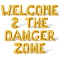 thumbnail image 1 of Letter Balloons - WELCOME 2 THE DANGER ZONE 16" Inch Alphabet Letters Foil Mylar Balloon 2nd Birthday Party Banner (Gold), 1 of 5