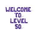 thumbnail image 1 of Letter Balloons - WELCOME TO LEVEL 50 16" Inch Alphabet Letters Foil Mylar Balloon Birthday Party Banner (Purple), 1 of 5