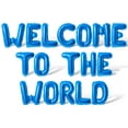 thumbnail image 1 of Letter Balloons - WELCOME TO THE WORLD 16" Inch Alphabet Letters Foil Mylar Balloon Baby Shower Party Banner (Blue), 1 of 5