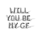 thumbnail image 1 of Letter Balloons - WILL YOU BE MY GF 16" Inch Alphabet Letters Foil Mylar Balloon Valentine's Day or Proposal Banner (Silver), 1 of 5