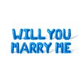 thumbnail image 1 of Letter Balloons - WILL YOU MARRY ME 16" Inch Alphabet Letters Foil Mylar Balloon Proposal or Valentine's Day Banner (Blue), 1 of 5