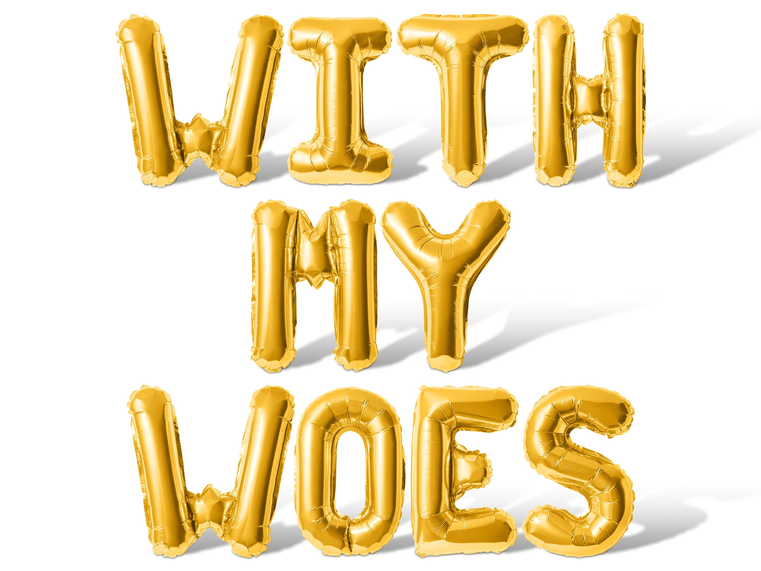 FOZEE Gold Glitter Banner 'My Woes' - Dra Produktbild-Vorschau 2