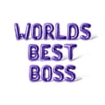 thumbnail image 1 of Letter Balloons - WORLDS BEST BOSS 16" Inch Alphabet Letters Foil Mylar Balloon Boss Day Party Banner (Purple), 1 of 5