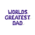 thumbnail image 1 of Letter Balloons - WORLDS GREATEST DAD 16" Inch Alphabet Letters Foil Mylar Balloon Father's Day Party Banner (Purple), 1 of 5