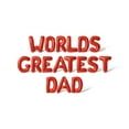thumbnail image 1 of Letter Balloons - WORLDS GREATEST DAD 16" Inch Alphabet Letters Foil Mylar Balloon Father's Day Party Banner (Red), 1 of 5