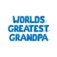 thumbnail image 1 of Letter Balloons - WORLDS GREATEST GRANDPA 16" Inch Alphabet Letters Foil Mylar Balloon Grandparents Party Banner (Blue), 1 of 5