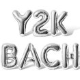 thumbnail image 1 of Letter Balloons - Y2K BACH 16" Inch Alphabet Letters Foil Mylar Balloon Bachelorette Party Banner (Silver), 1 of 5