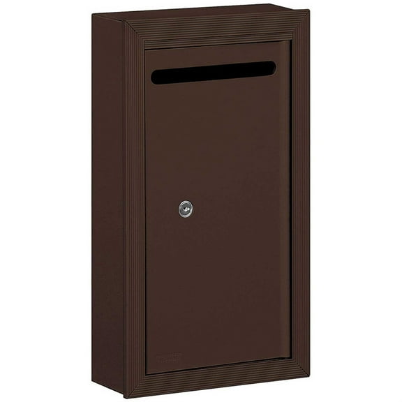 Letter Box (Includes Commercial Lock) - Slim - Surface Mounted - Bronze - Private Access