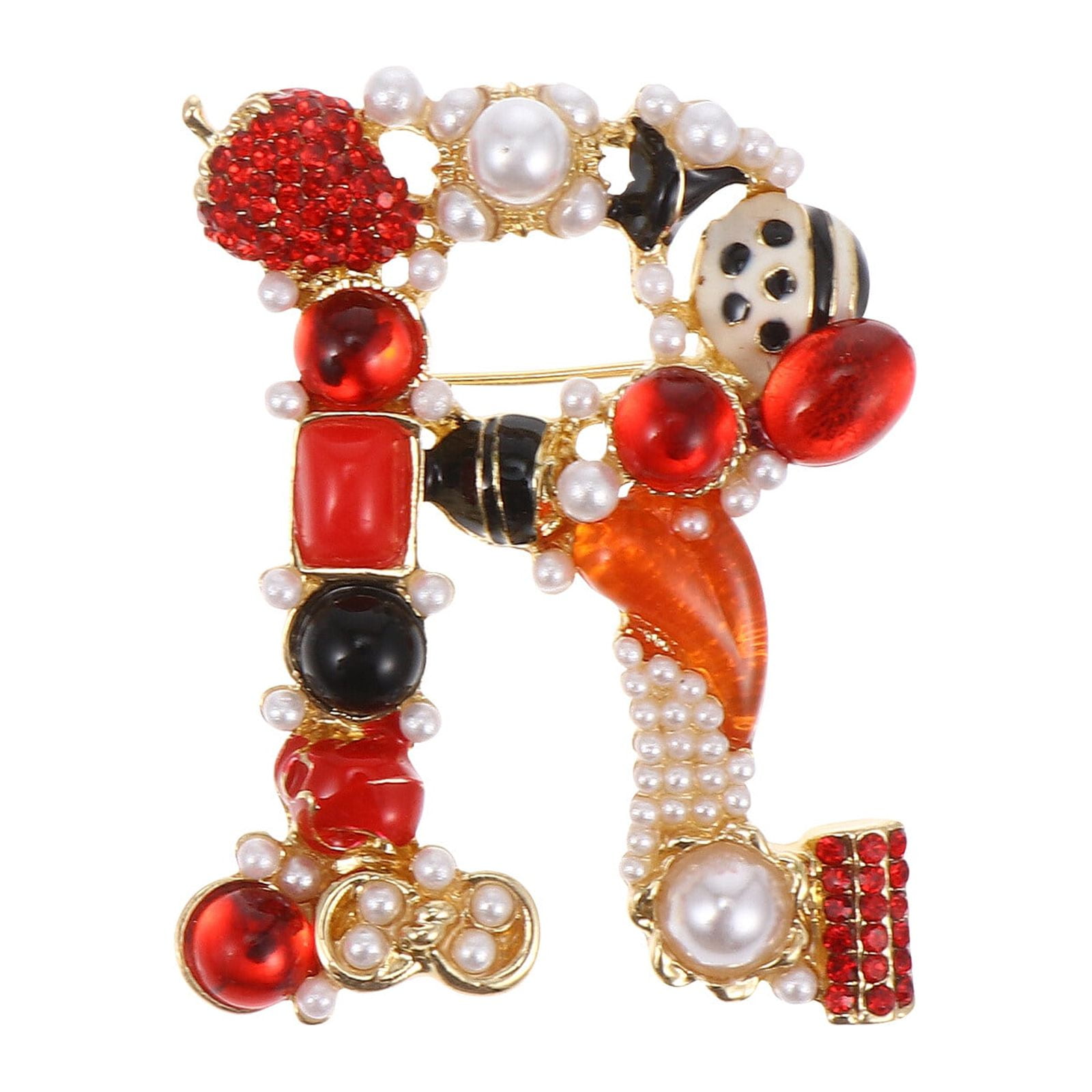 Letter Brooch Pin Letters Shaped Backpack Alphabet Lapel Clothing Alloy