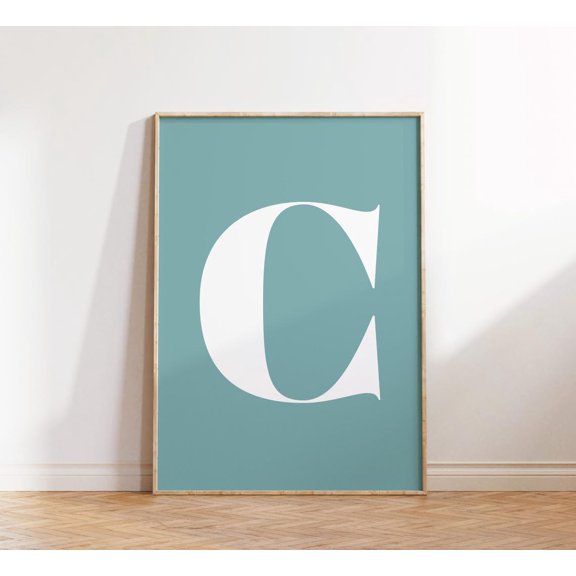 Letter C Alphabet C Letter Uppercase Name Initial C Wall Art Preppy Room Decor Pastel Dorm Decor