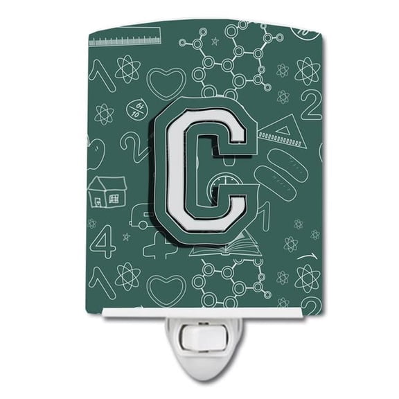 Letter C Back to School Initial Ceramic Night Light