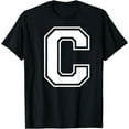 thumbnail image 1 of Letter C Capital Alphabet College Varsity Monogram Club T-Shirt, 1 of 4