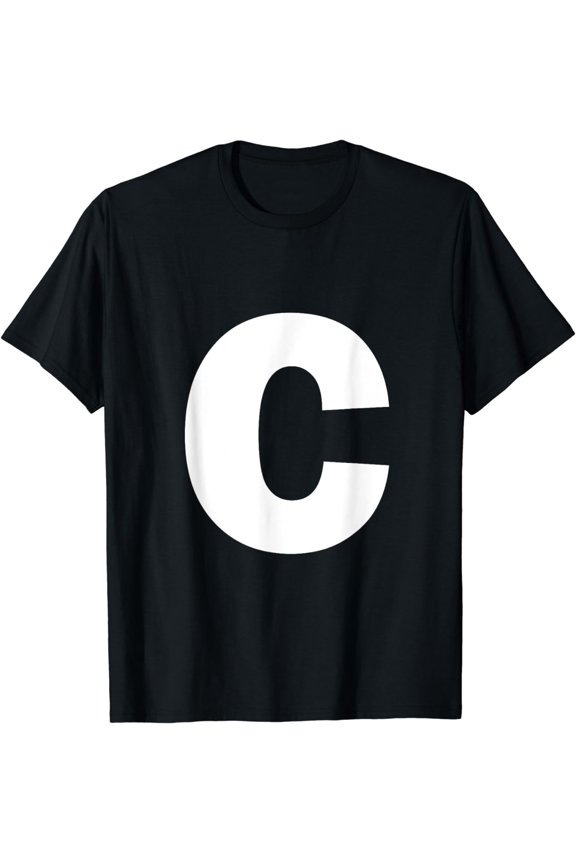 Letter C Capital Alphabet Monogram Initial T-Shirt