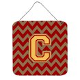 thumbnail image 1 of Letter C Chevron Garnet and Gold  Wall or Door Hanging Prints, 1 of 1