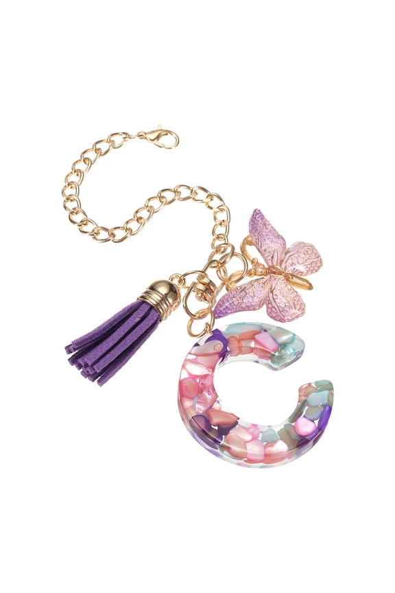 Letter C Cup Chain, Bag Chain, Key Chain, Cute Decor Accessories (Stone-Shaped)