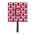 thumbnail image 1 of Letter C Football Crimson, Grey & White Leash or Key Holder, 1 of 1