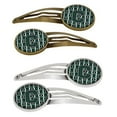 thumbnail image 1 of Letter C Football Green & White Barrettes Hair Clips, Set of 4, 1 of 1