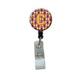 thumbnail image 1 of Letter C Football Maroon & Gold Retractable Badge Reel, 1 of 1