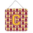 thumbnail image 1 of Letter C Football Maroon and Gold Wall or Door Hanging Prints, 1 of 1