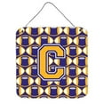 thumbnail image 1 of Letter C Football Purple & Gold Wall or Door Hanging Prints, 1 of 1
