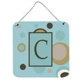 thumbnail image 1 of Letter C Initial Monogram - Blue Dots Wall or Door Hanging Prints, 1 of 1