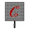 thumbnail image 1 of Letter C Initial Monogram - Houndstooth Black Leash or Key Holder, 1 of 7
