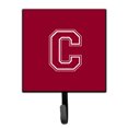 thumbnail image 1 of Letter C Initial Monogram - Maroon and White Leash or Key Holder, 1 of 7