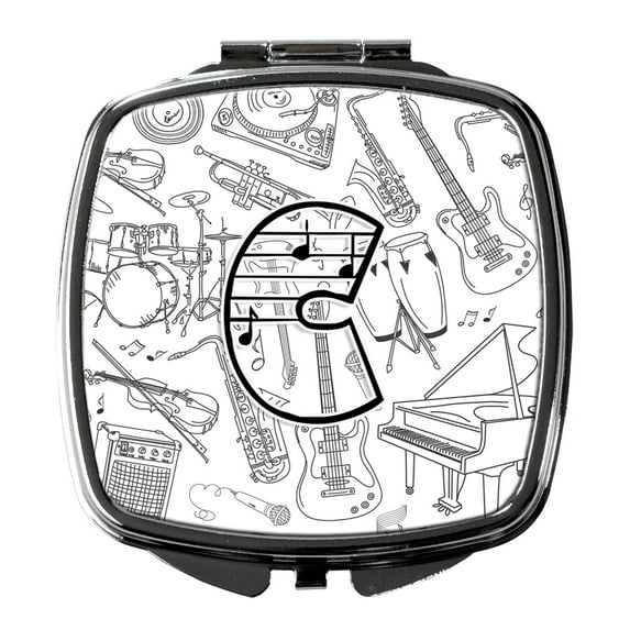 Letter C Musical Note Letters Compact Mirror