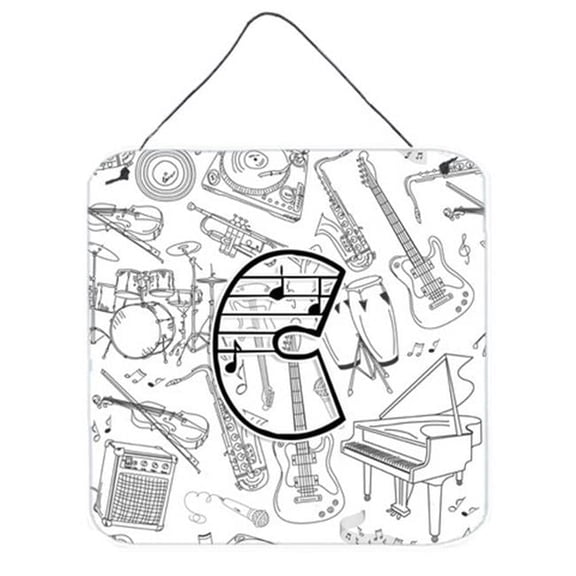 Letter C Musical Note Letters Wall and Door Hanging Prints
