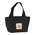 thumbnail image 1 of Letter C Retro Teal Orange Musical Instruments Initial Lunch Bag, 1 of 1