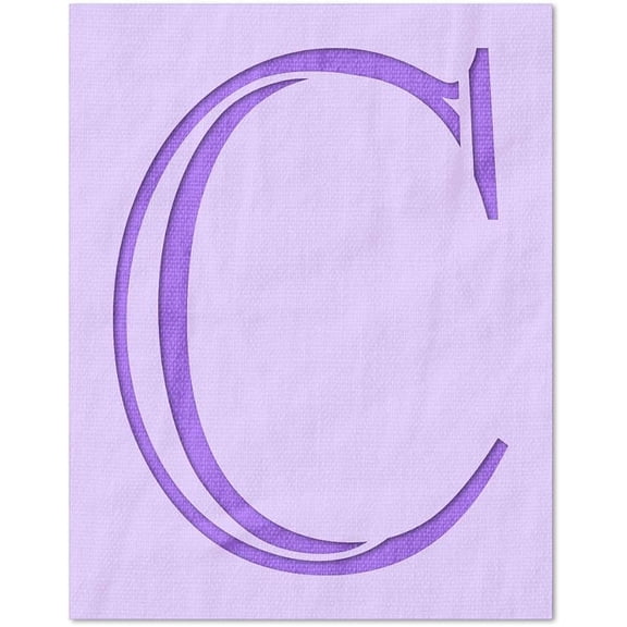 Letter C Stencil - Reusable Mylar DIY Painting Template, 13.5x18 in