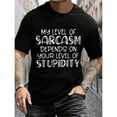 thumbnail image 1 of Letter Casual Graphic Tee T Shirt Top Humorous Design Comfortable and well-fitting Black S-5XL, 1 of 5