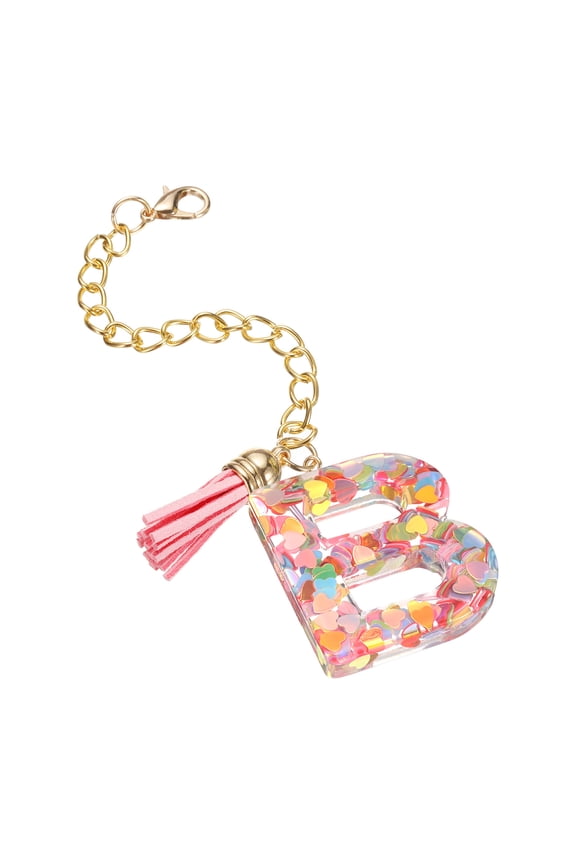 Letter Charm Accessories for Tumbler Cup Name ID Identification, Multicolored (Letter B)