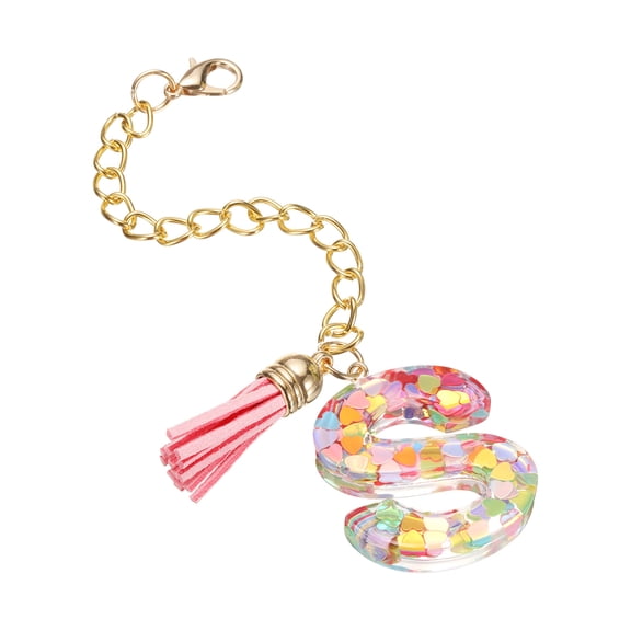 Letter Charm Accessories for Tumbler Cup Name ID Identification, Multicolored (Letter S)