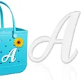 thumbnail image 1 of Letter Charms for Bogg Bag，Alphabet Lettering Accessories Charms Compatible with Bogg Bag Original All Models, Insert Decorative Letter for Handbag Beach Tote Bag A, 1 of 1