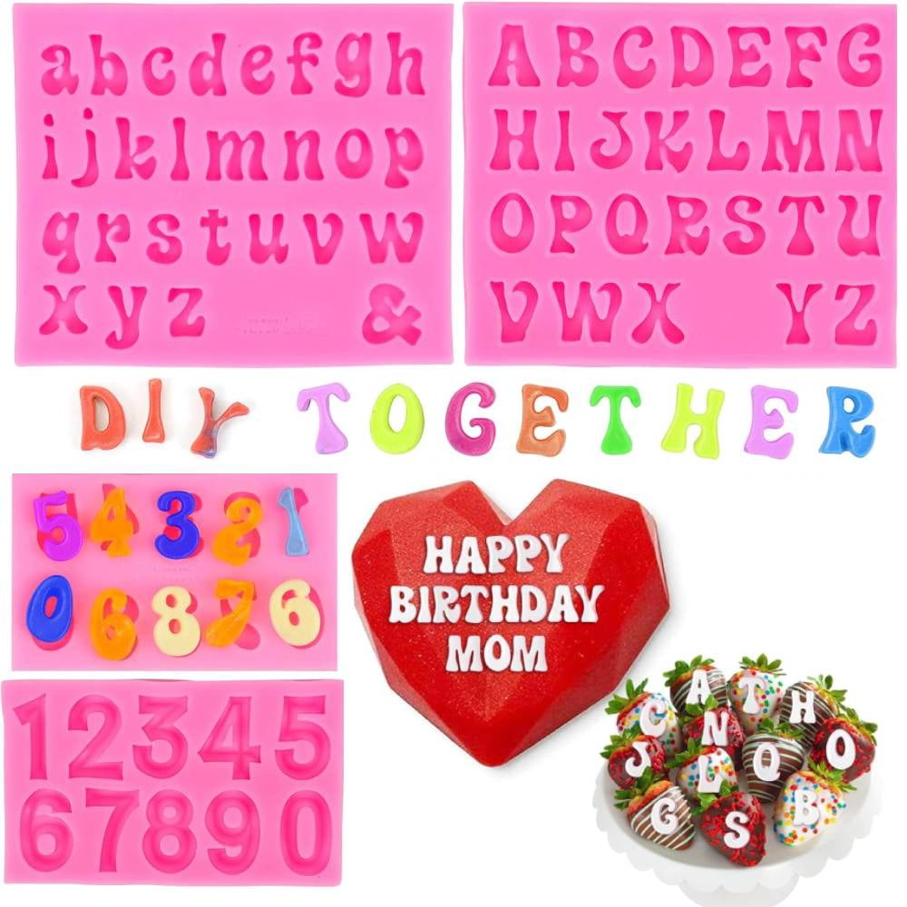 Letter Chocolate Molds, Letter Molds for Chocolate, Silicone Alphabet ...