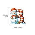 thumbnail image 1 of Letter Christmas Pendant Decorative Hanging Ornaments, Snowman 2D Acrylic English Letters DIY Xmas Decor Christmas Tree Decorations Pre-Tied Ribbon Cute Stocking Stuffer Gift, 1 of 4