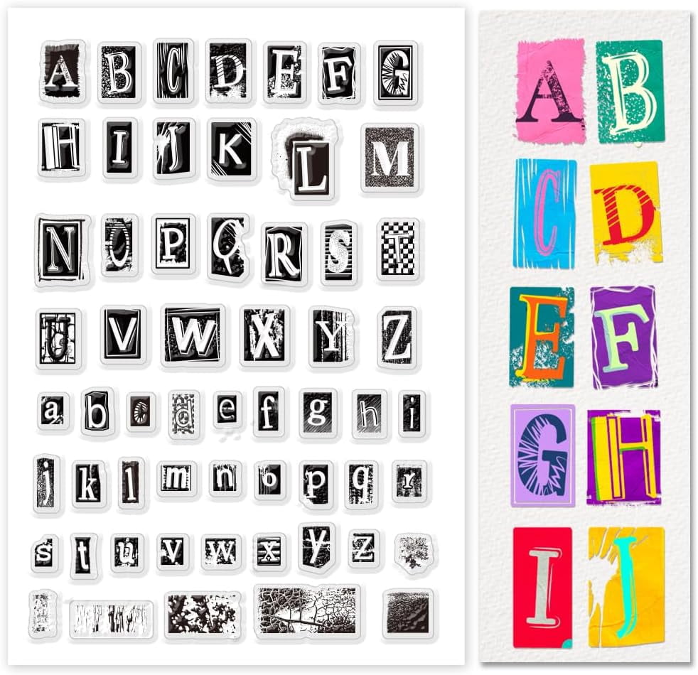 Letter Clear Stamps For Card Making Alphabet Rubber Stamps Transparent Paper Craft Irregular Diy Scrapbooking Decoration Photo Album Crafting