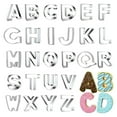 thumbnail image 1 of Letter Cookie Cutters Shapes Large 2.6 Inch - 26 Pcs Stainless Steel Alphabet Letter Cookie Cutter Set Fondant Biscuit Fruit Dough Mold Tools for Sandwich, Birthday, Christmas, and Holiday Party, 1 of 7