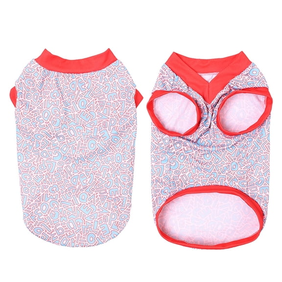 Letter Cooling Shirt For Dogs Fabric Summer Hiking Beach Walks Large Breathable Outdoor Gear